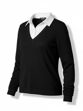 NWT! Express Black Women’s V-Neck Sweater Blouse